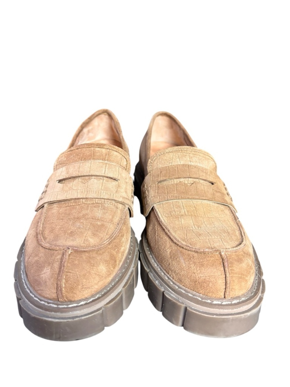 Vionic Elodie Lug Sole Tan Suede Loafers – Sz 8 (38.5 EU) - Picture 2 of 11